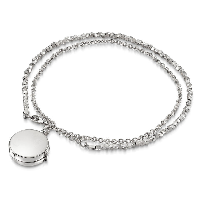 Silver Heart Locket Bracelet