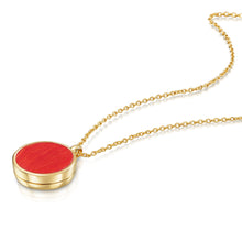 Load image into Gallery viewer, Coral Modern Round Locket – Gold
