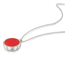 Load image into Gallery viewer, Coral Modern Round Locket – Silver
