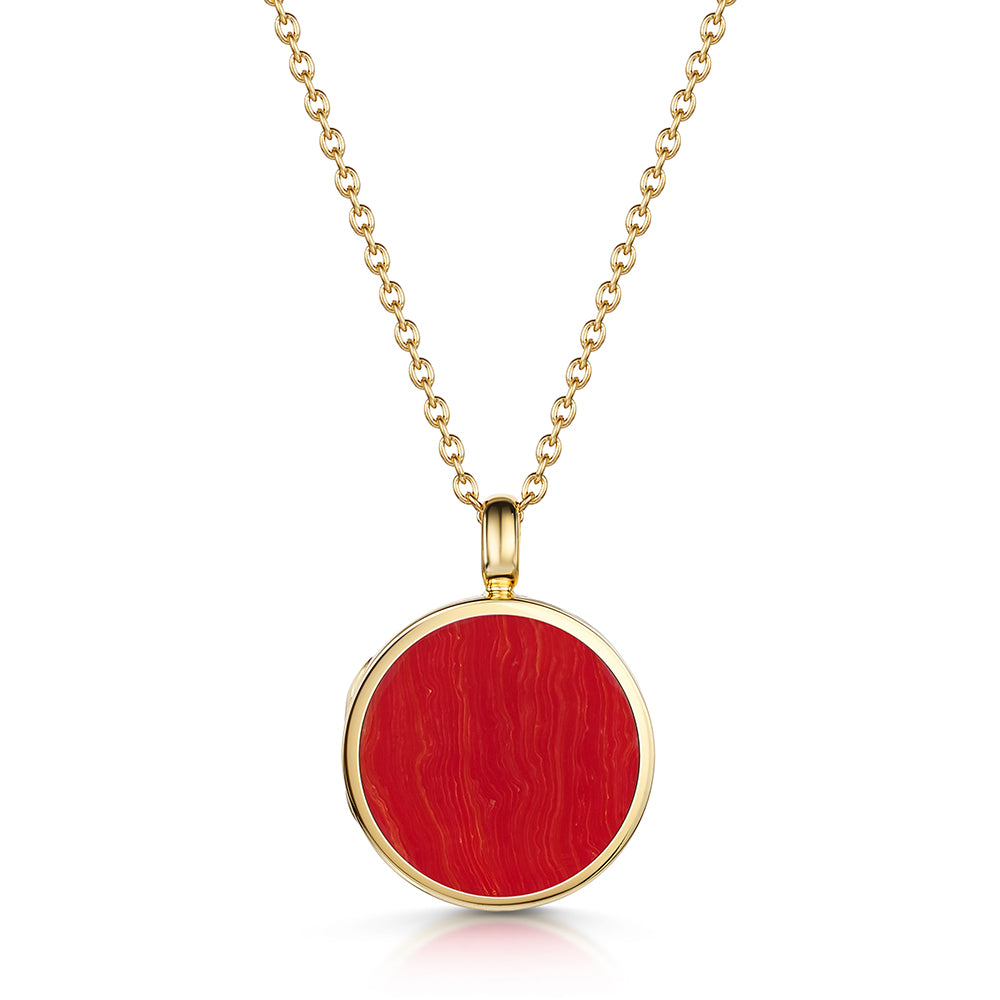 Modern Round Locket – Gold