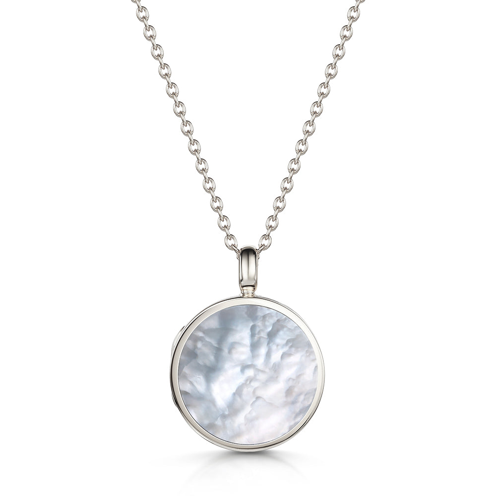 Mother Pearl Modern Round Locket