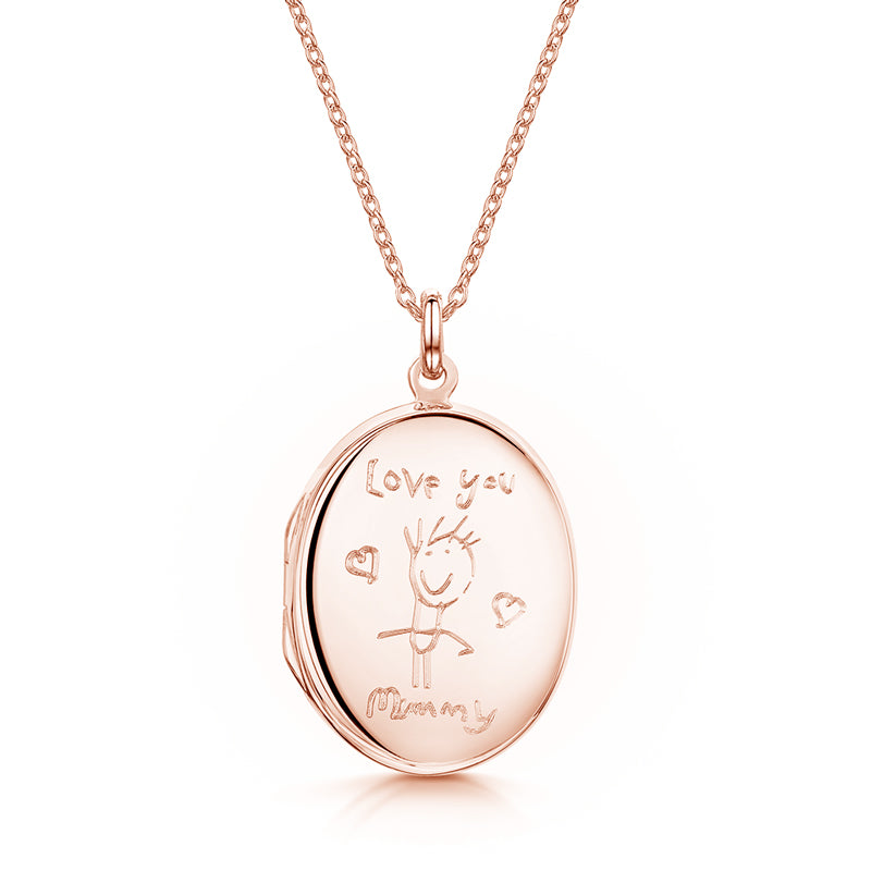 Mummy Personalised Locket Rose Gold