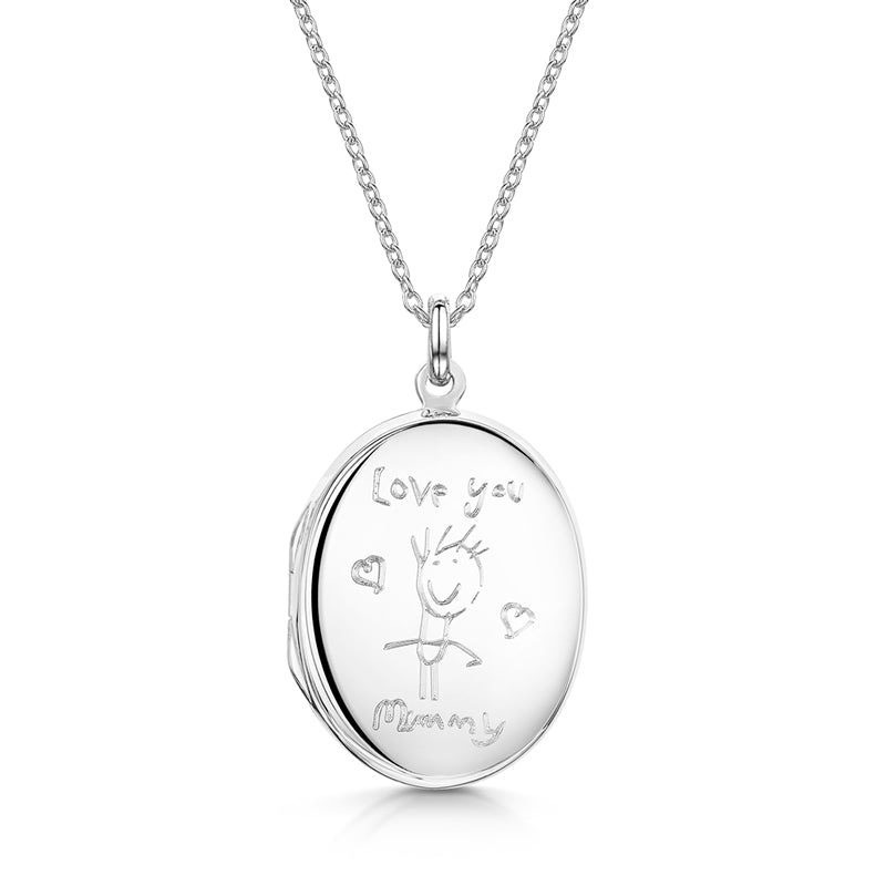 Mummy Personalised Locket - Silver