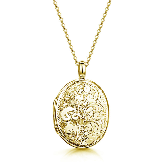 Necklaces For Women Gold Locket Engraved With Photos LOVELOX