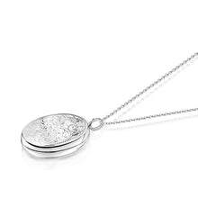 Load image into Gallery viewer, Large Oval Scroll Silver Locket
