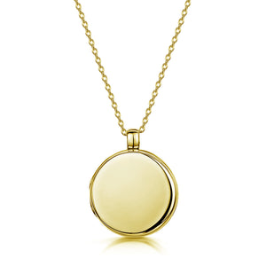 Round Personalised Locket – Gold