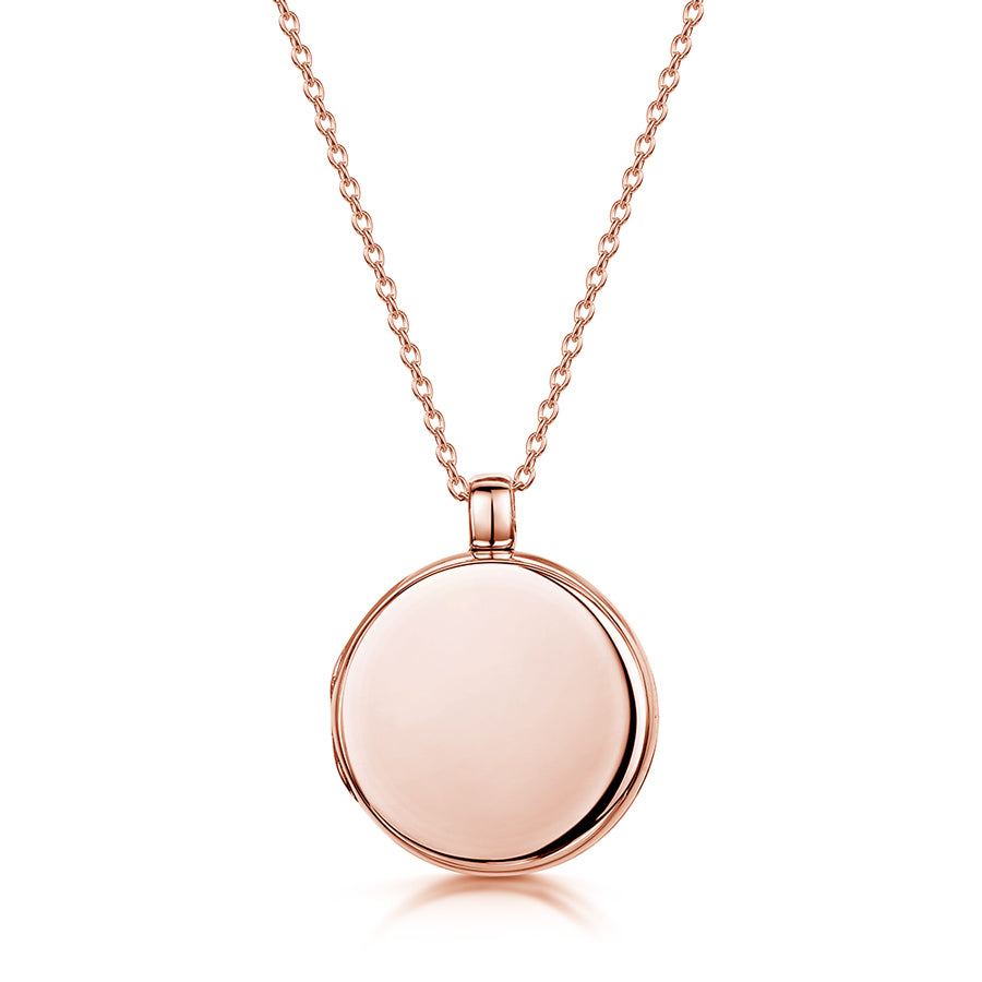 Round Personalised Locket – Rose Gold