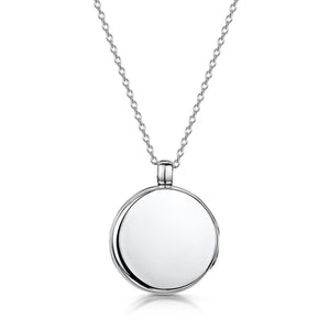 Round Personalised Locket – Silver