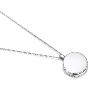 Round Personalised Locket – Silver